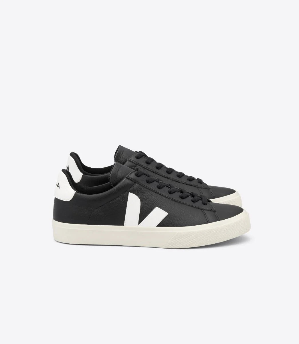 Zapatilla Campo Leather Black and White Mujer