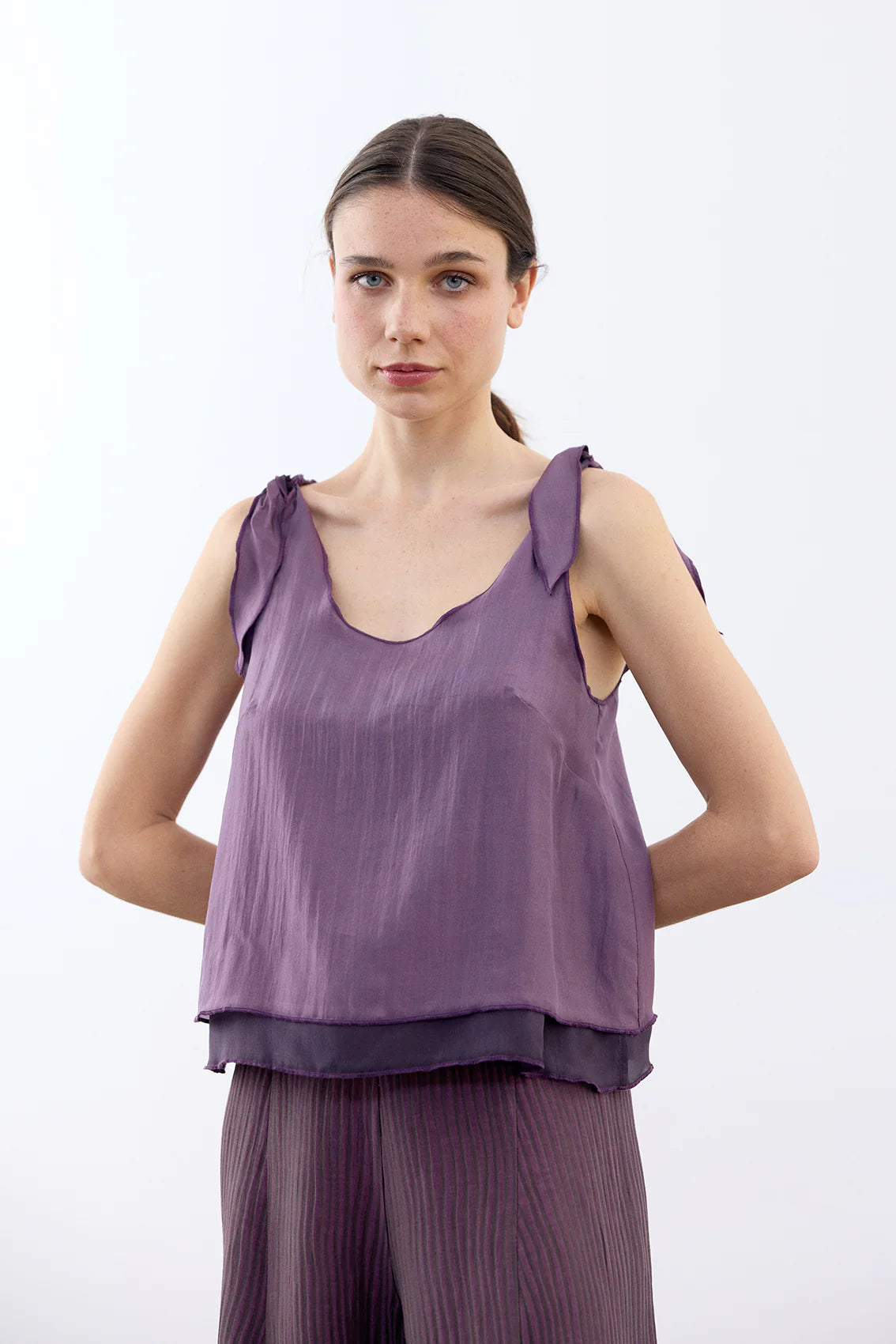 TOP REVERSIBLE BERENJENA